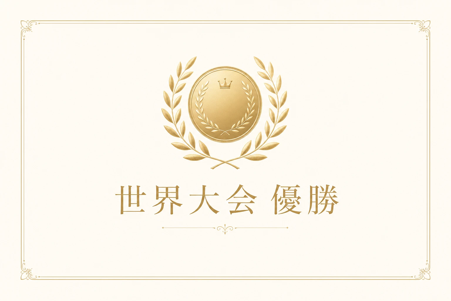世界大会 優勝